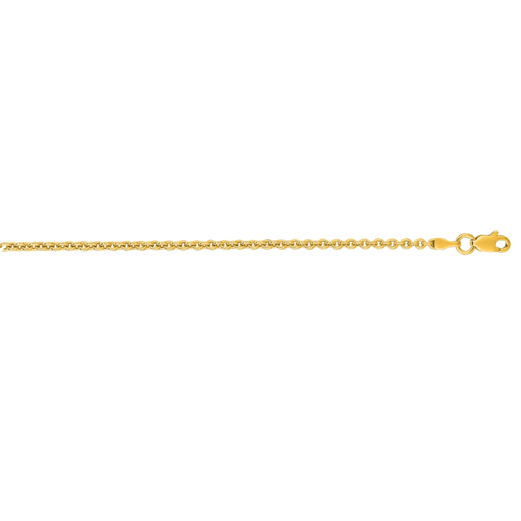 14K Yellow Gold 2.3mm Lite Forsantina 20 Chain with Lobster Lock