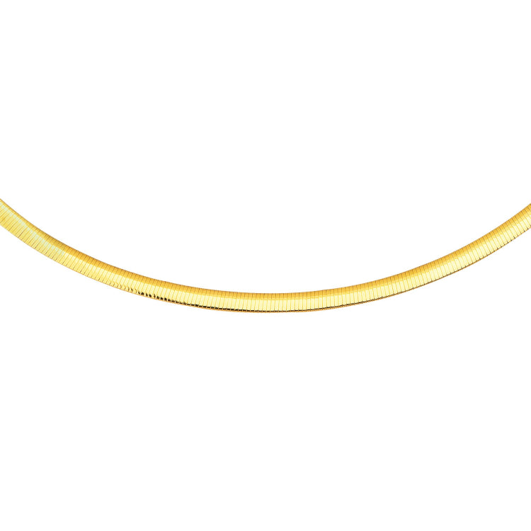 14K & Sterling Silver 16 Reversible Omega Basic Chain