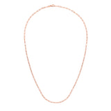 14K Rose Gold 2.1mm Paperclip 16 Chain with Lobster Lock