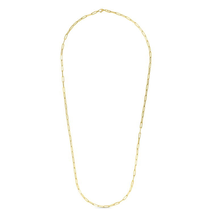 14K Yellow Gold 4.2mm Paperclip 18 Chain with Lobster Lock