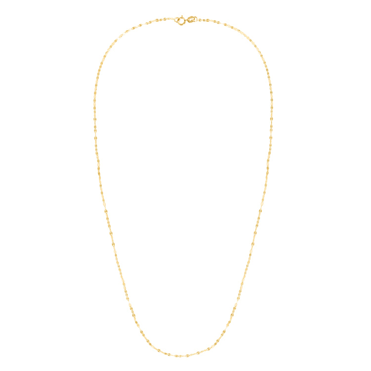 14K Yellow Gold 1.4mm Mirror Rolo 16 Chain with Lobster Lock