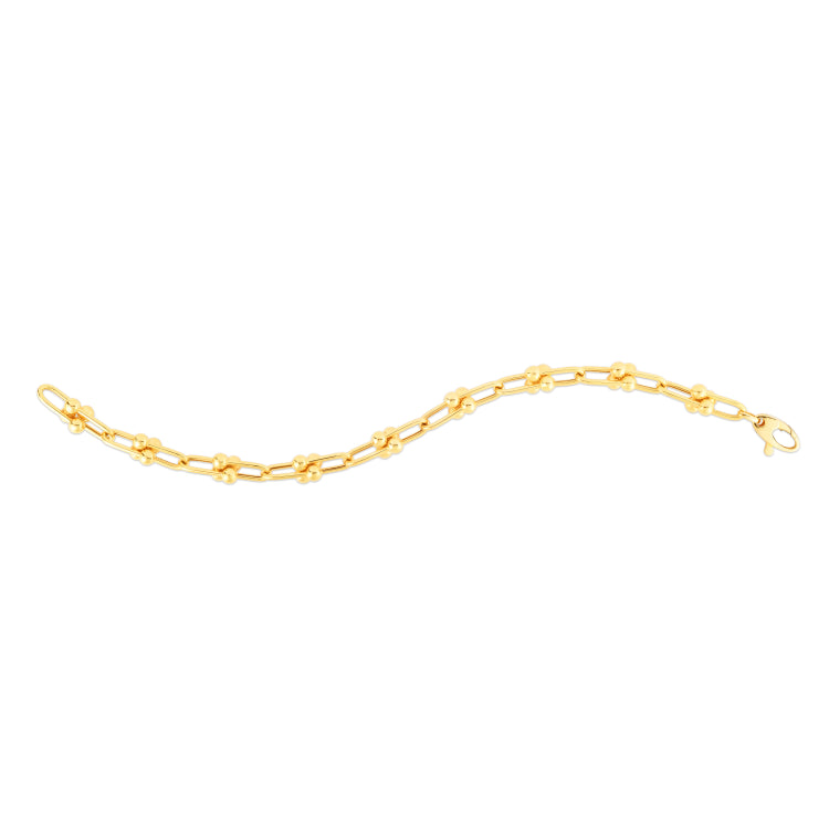 14K Yellow Gold 5mm Jax 18 Necklace with Lobster Clasp.
