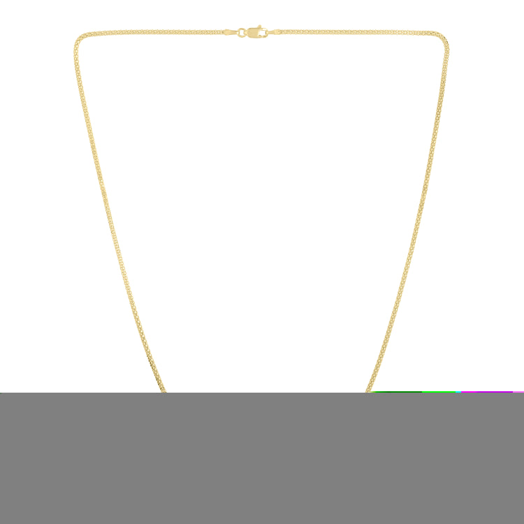 14K Yellow Gold 1.65mm Popcorn 16 Chain with Lobster Clasp