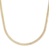 14K Yellow Gold 5mm Pave Classic Miami Cuban 20 Chain with Box with Both Side Figure 8 Clasp
