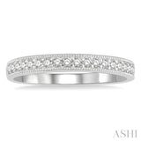 1/4 Ctw Round Cut Diamond Wedding Band in 14K White Gold