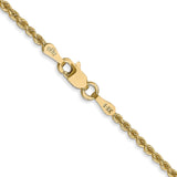 14K 26 inch 2mm Regular Rope with Lobster Clasp Chain