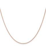 14K Rose Gold 18 inch 1mm Solid Polished Spiga with Lobster Clasp Chain