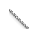 14K White Gold 18 inch 1mm Franco with Lobster Clasp Chain
