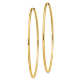 14k 1.5x55mm Polished Round Endless Tube Hoop Earrings