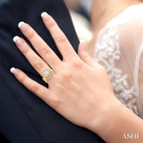 1/2 ctw Diamond Lovebright Wedding Set with 1/2 ctw Engagement Ring and 1/20 ctw Wedding Band in 14K Yellow and White Gold