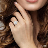 1/3 Ctw Pear Shape Diamond Lovebright Ring in 14K White Gold