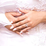 1/2 ctw Diamond Lovebright Wedding Set with 1/3 ctw Engagement Ring and 1/6 ctw Wedding Band in 14K Rose and White Gold