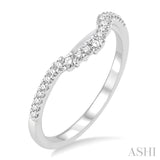 1/5 Ctw Round Cut Diamond Wedding Band in 14K White Gold