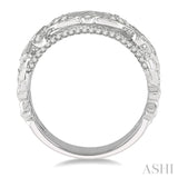 1/2 Ctw Lattice Round Cut Diamond Fashion Band in 14K White Gold