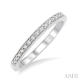 1/6 Ctw Round Cut Diamond Wedding Band in 14K White Gold