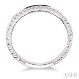 1/6 Ctw Round Cut Diamond Matching Wedding Band in 14K White Gold