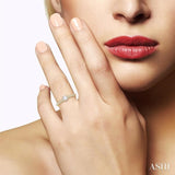 5/8 Ctw Round Center Stone Ladies Engagement Ring with 3/8 Ct Round Cut Center Stone in 14K Yellow Gold