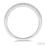 3/8 Ctw Double Row Round Cut Diamond Band in 14K White Gold