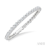1/2 Ctw Round Cut Diamond Eternity Wedding Band in 14K White Gold