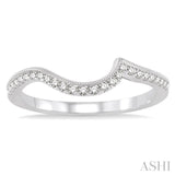 1/5 Ctw Round Cut Diamond Wedding Band in 14K White Gold