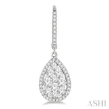 2 ctw Pear Shape Diamond Lovebright Earrings in 14K White Gold