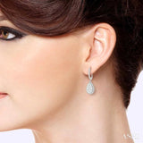 2 ctw Pear Shape Diamond Lovebright Earrings in 14K White Gold
