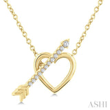.12CTRDDM HEART TOGGLE NK YG 10K-G*