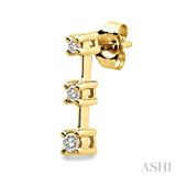 1/4 ctw Round Cut Diamond Earrings in 14K Yellow Gold