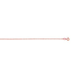 14K Rose Gold .85mm Machine Rope 20 Chain (Carded) with Spring Ring Lock