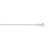 14K White Gold .8mm Machine Rope 16 Chain (Carded) with Spring Ring