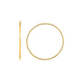 14K Yellow Gold 1.2x30mm Endless Hoop Earring