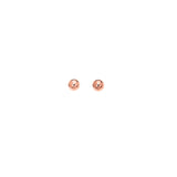 14K Rose Gold Polished 5mm Post Earring