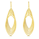 14K Yellow Gold Multi-Layered Dangle Earring