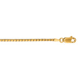 14K Yellow Gold 1.7mm Classic Box 20 Chain with Lobster Lock