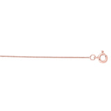 14K Rose Gold .45mm Classic Box 20 Chain with Spring Ring