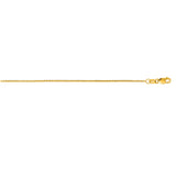 14K Yellow Gold 1mm Octagonal Box 16 Chain with Lobster Lock