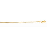 14K Yellow Gold 1.3mm Lite Round Box 16 Chain with Lobster Lock