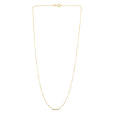 14K Yellow Gold 1.1mm Diamond Cut Cable 16 Chain with Spring Ring
