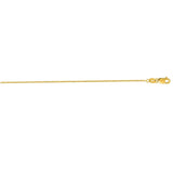 14K Yellow Gold 1.1mm Diamond Cut Cable 16 Chain with Lobster Lock
