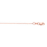 14K Rose Gold 0.87mm Diamond Cut Cable 20 Chain with Lobster Lock