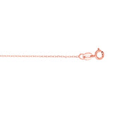 14K Rose Gold 0.68mm Diamond Cut Cable 20 Chain with Spring Ring Clasp