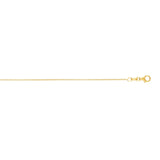 14K Yellow Gold 1.1mm Round Cable 18 Chain with Lobster Lock