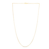 14K Yellow Gold 1.1mm Diamond Cut Rolo 16 Chain with Lobster Lock