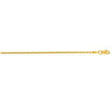 14K Yellow Gold 2.3mm Lite Forsantina 24 Chain with Lobster Lock