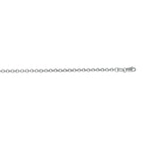 14K White Gold 2.5mm Lite Rolo 18 Chain with Lobster Lock