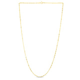14K Yellow Gold 1.3mm Singapore 16 Chain with Spring Ring Clasp