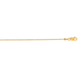14K Yellow Gold 0.9mm Round Snake 20 Chain with Lobster Lock