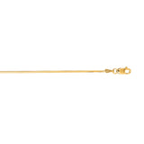14K Yellow Gold 0.98mm Octagonal Snake 20 Chain with Lobster Lock