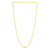 14K Yellow Gold 2.8mm Lite Round Wheat 18 Chain with Lobster Lock