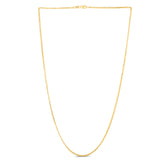 14K Yellow Gold 1.8mm Square Wheat 20 Chain with Lobster Lock